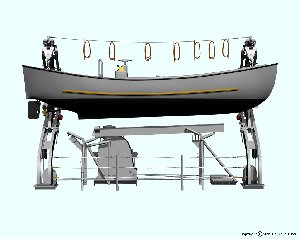 motor whaleboat davits